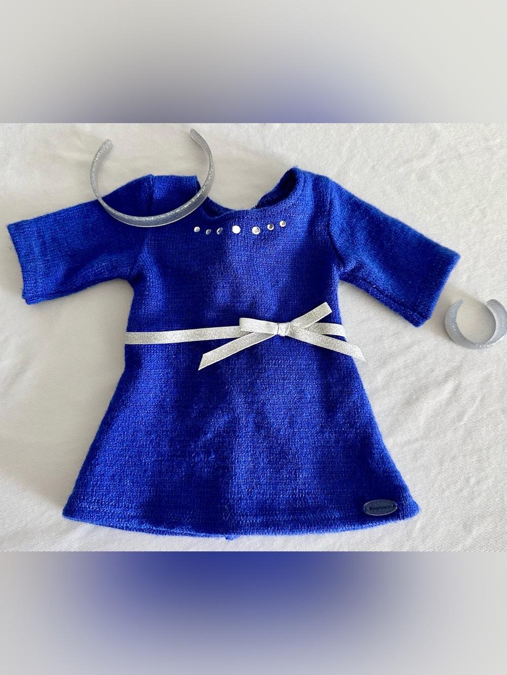 American Girl Truly Me Blue Rhinestone Studded Dress & Accessories Doll Outfit